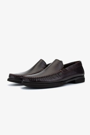 Valmenti Erkek Hakiki Deri Kahverengi Loafer Ayakkabı 1008 VAL-2829 ERK AYK Y25 KAHVE BFL