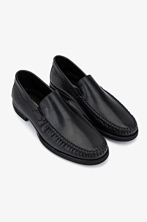 Valmenti Erkek Hakiki Deri Siyah Loafer Ayakkabı 1008 VAL-2829 ERK AYK Y25 SIYAH BFL
