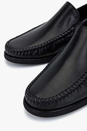 Valmenti Erkek Hakiki Deri Siyah Loafer Ayakkabı 1008 VAL-2829 ERK AYK Y25 SIYAH BFL