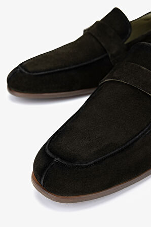 Valmenti Erkek Hakiki Deri Yeşil Loafer Ayakkabı 987 207 ERK AYK Y25 YESIL SUET