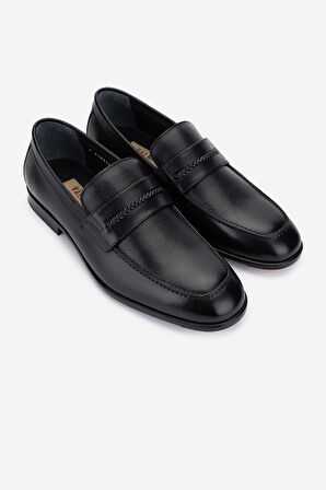 Valmenti Erkek Hakiki Deri Siyah Deri Klasik Ayakkabı 214 VAL-040907 ERK AYK Y25 SIYAH DR