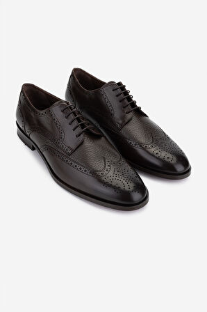 Valmenti Erkek Hakiki Deri Kahverengi Klasik Ayakkabı 1016 VAL-6205 ERK AYK Y25 KAHVE BFL/GYK