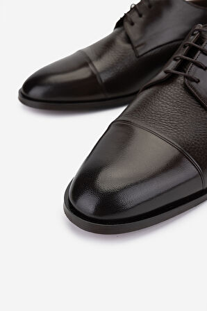 Valmenti Erkek Hakiki Deri Kahverengi Klasik Ayakkabı 1016 VAL-6203 ERK AYK Y25 KAHVE