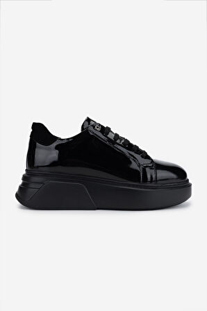Valmenti Erkek Hakiki Deri Siyah Rugan Sneakers & Spor Ayakkabı 771 35110 ERK AYK Y25 SIYAH RGN