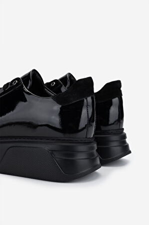 Valmenti Erkek Hakiki Deri Siyah Rugan Sneakers & Spor Ayakkabı 771 35110 ERK AYK Y25 SIYAH RGN
