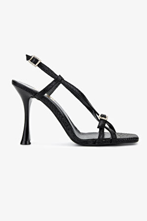 Valmenti Kadın Hakiki Deri Siyah Topuklu Ayakkabı 1075 1523-16 BN AYK Y25 SIYAH