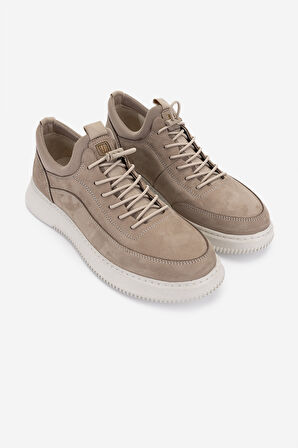 Valmenti Erkek Hakiki Deri Vizon Nubuk Sneakers & Spor Ayakkabı 298 VAL-9169-F412 ERK AYK Y25 VIZON NBK