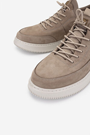 Valmenti Erkek Hakiki Deri Vizon Nubuk Sneakers & Spor Ayakkabı 298 VAL-9169-F412 ERK AYK Y25 VIZON NBK