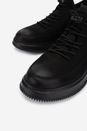 Valmenti Erkek Hakiki Deri Siyah Nubuk Sneakers & Spor Ayakkabı 298 VAL-9169-F412 ERK AYK Y25 SIYAH NBK