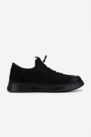 Valmenti Erkek Hakiki Deri Siyah Nubuk Sneakers & Spor Ayakkabı 298 VAL-9169-F412 ERK AYK Y25 SIYAH NBK