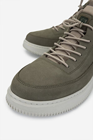 Valmenti Erkek Hakiki Deri Yeşil Nubuk Sneakers & Spor Ayakkabı 298 VAL-9169-F412 ERK AYK Y25 OLIVE DANTE