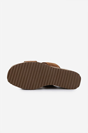 Valmenti Kadın Taba Süet Topuklu Terlik 1147 330 BN TRLK Y25 TABA SUET