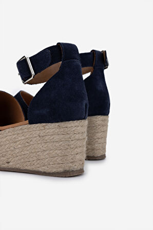 Valmenti Kadın Lacivert Süet Topuklu Sandalet 1147 450 BN SNDLT Y25 LACI SUET