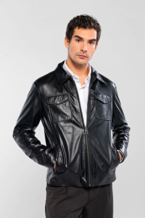 Tamer Tanca Erkek Hakiki Deri Siyah Deri Mont 415 K-2470 ERK DR MONT Y/25 SIYAH DR