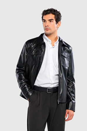 Tamer Tanca Erkek Hakiki Deri Siyah Deri Mont 415 K-2470 ERK DR MONT Y/25 SIYAH DR