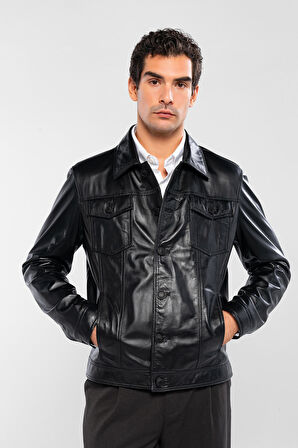 Tamer Tanca Erkek Hakiki Deri Siyah Deri Deri Mont 415 K-899  Y ERK DR MONT Y25 SIYAH DR