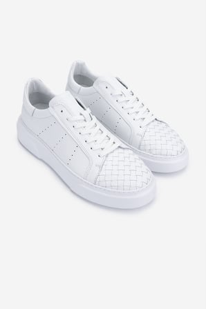 Valmenti Erkek Hakiki Deri Sneakers & Spor Ayakkabı 04 2559 ERK AYK Y25 BEYAZ DR/ORGU