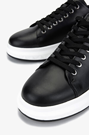 Valmenti Erkek Hakiki Deri Siyah Sneakers & Spor Ayakkabı 381 VAL-19669 ERK AYK Y25 SIYAH