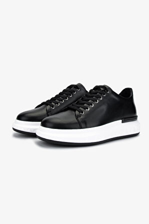 Valmenti Erkek Hakiki Deri Siyah Sneakers & Spor Ayakkabı 381 VAL-19669 ERK AYK Y25 SIYAH