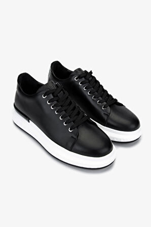 Valmenti Erkek Hakiki Deri Siyah Sneakers & Spor Ayakkabı 381 VAL-19669 ERK AYK Y25 SIYAH