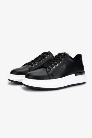 Valmenti Erkek Hakiki Deri Siyah Sneakers & Spor Ayakkabı 381 VAL-19669 ERK AYK Y25 SIYAH