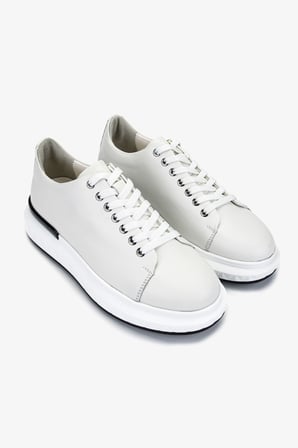 Valmenti Erkek Hakiki Deri Beyaz Sneakers & Spor Ayakkabı 381 VAL-19669 ERK AYK Y25 BEYAZ