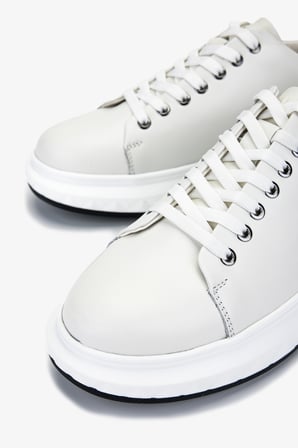 Valmenti Erkek Hakiki Deri Beyaz Sneakers & Spor Ayakkabı 381 VAL-19669 ERK AYK Y25 BEYAZ