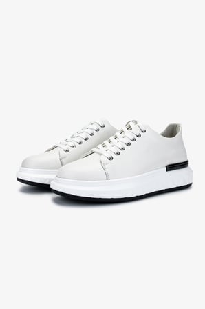 Valmenti Erkek Hakiki Deri Beyaz Sneakers & Spor Ayakkabı 381 VAL-19669 ERK AYK Y25 BEYAZ