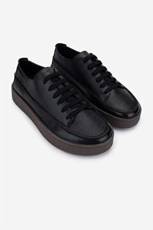 Valmenti Erkek Hakiki Deri Siyah Deri Sneakers & Spor Ayakkabı 1111 502 ERK AYK Y25 SIYAH DR