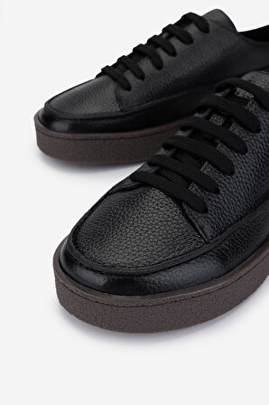 Valmenti Erkek Hakiki Deri Siyah Deri Sneakers & Spor Ayakkabı 1111 502 ERK AYK Y25 SIYAH DR