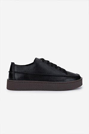 Valmenti Erkek Hakiki Deri Siyah Deri Sneakers & Spor Ayakkabı 1111 502 ERK AYK Y25 SIYAH DR