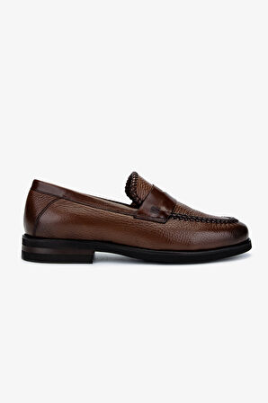 Valmenti Erkek Hakiki Deri Taba Loafer Ayakkabı 477 VAL-72403 ERK AYK Y25 TABA GYK/TABA BFL