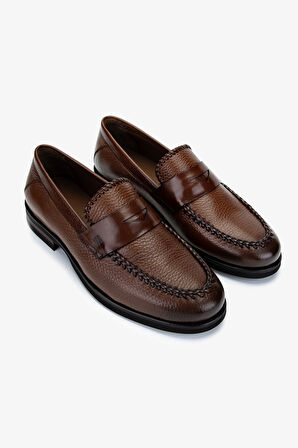 Valmenti Erkek Hakiki Deri Taba Loafer Ayakkabı 477 VAL-72403 ERK AYK Y25 TABA GYK/TABA BFL