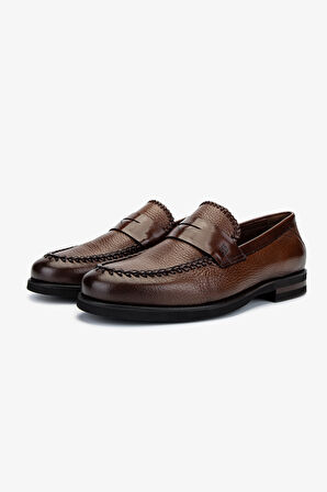 Valmenti Erkek Hakiki Deri Taba Loafer Ayakkabı 477 VAL-72403 ERK AYK Y25 TABA GYK/TABA BFL