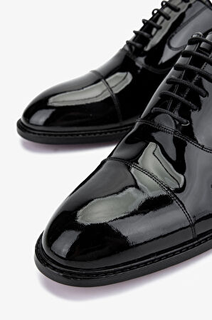 Valmenti Erkek Hakiki Deri Siyah Rugan Klasik Ayakkabı 183 VAL-11030 ERK AYK Y25 SIYAH RGN