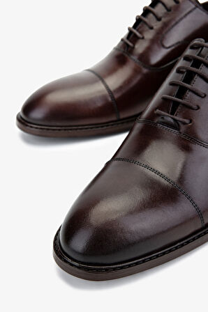 Valmenti Erkek Hakiki Deri Kahverengi Deri Klasik Ayakkabı 183 VAL-11030 ERK AYK Y25 KAHVE AKD