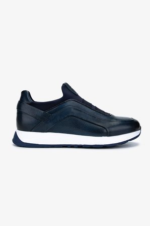 Valmenti Erkek Hakiki Deri Lacivert Sneakers & Spor Ayakkabı 383 VAL-6094 ERK AYK Y25 LACI SLVR