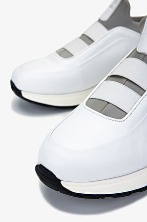 Valmenti Erkek Hakiki Deri Beyaz Sneakers & Spor Ayakkabı 383 VAL-6094 ERK AYK Y25 BEYAZ SLVR