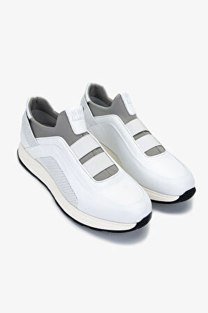 Valmenti Erkek Hakiki Deri Beyaz Sneakers & Spor Ayakkabı 383 VAL-6094 ERK AYK Y25 BEYAZ SLVR