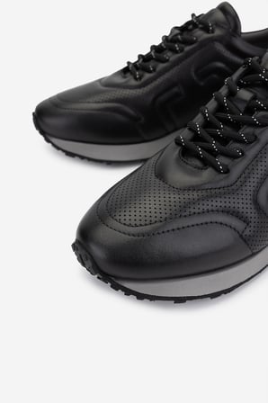 Valmenti Erkek Hakiki Deri Siyah Sneakers & Spor Ayakkabı 383 VAL-5960 ERK AYK Y25 SIYAH SLVR