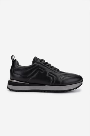 Valmenti Erkek Hakiki Deri Siyah Sneakers & Spor Ayakkabı 383 VAL-5960 ERK AYK Y25 SIYAH SLVR