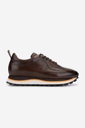 Valmenti Erkek Hakiki Deri Kahverengi Sneakers & Spor Ayakkabı 383 VAL-4516 ERK AYK Y25 KAHVE DR