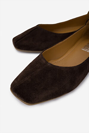 Valmenti Kadın Kahverengi Süet Babet Ayakkabı 775 9613 BN AYK Y25 KAHVE SUET