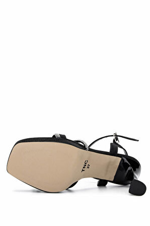 Tamer Tanca Kadın Suni Deri Siyah Topuklu Ayakkabı 1065 501 BN AYK Y25 SIYAH