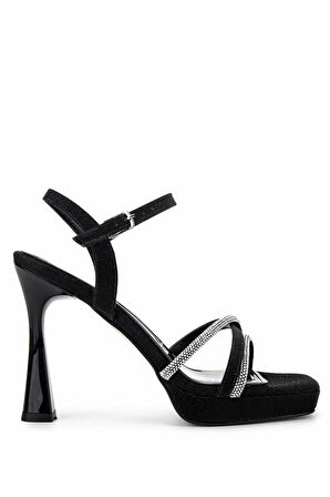 Tamer Tanca Kadın Suni Deri Siyah Topuklu Ayakkabı 1065 501 BN AYK Y25 SIYAH