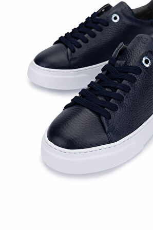 Tamer Tanca Kadın Hakiki Deri Lacivert Sneakers & Spor Ayakkabı 04 Z-2501 BN AYK Y25 LACI FLTR