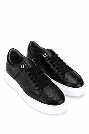 Tamer Tanca Kadın Hakiki Deri Siyah Floter Sneakers & Spor Ayakkabı 04 503 BN AYK Y25 SIYAH FLTR