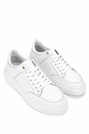 Tamer Tanca Kadın Hakiki Deri Beyaz Sneakers & Spor Ayakkabı 04 503 BN AYK Y25 BEYAZ FLTR