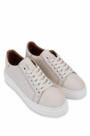Tamer Tanca Kadın Hakiki Deri Bej Sneakers & Spor Ayakkabı 04 502 BN AYK Y25 BEJ