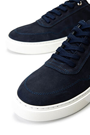 Tamer Tanca Erkek Hakiki Deri Lacivert Nubuk Sneakers & Spor Ayakkabı 1149 STAR001 ERK AYK Y25 LACI NBK